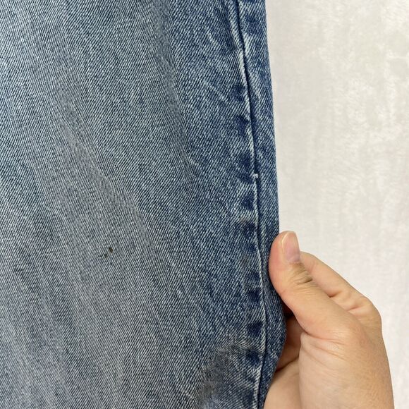 ReVice High Rise Jeans Crossover Waist Women’s Sz 27 Wide Leg Acid Wash Y2k - Picture 4 of 13
